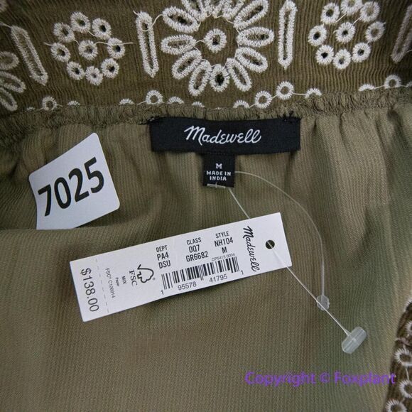 New! Madewell Embroidered Corduroy Square-Neck Mini Dress,‎ size M - Picture 13 of 16